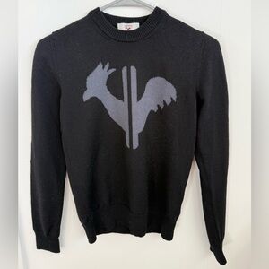 Rossignol Black Crewneck Sweater with Rooster